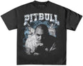 Pitbull Unisex Adult Pitbull Official Merch 3 Photo T-Shirt - Black