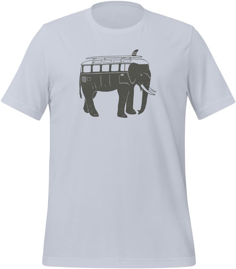 GoWesty Easy Ride Elephant Vanagon Inspired T-Shirt - Light Blue