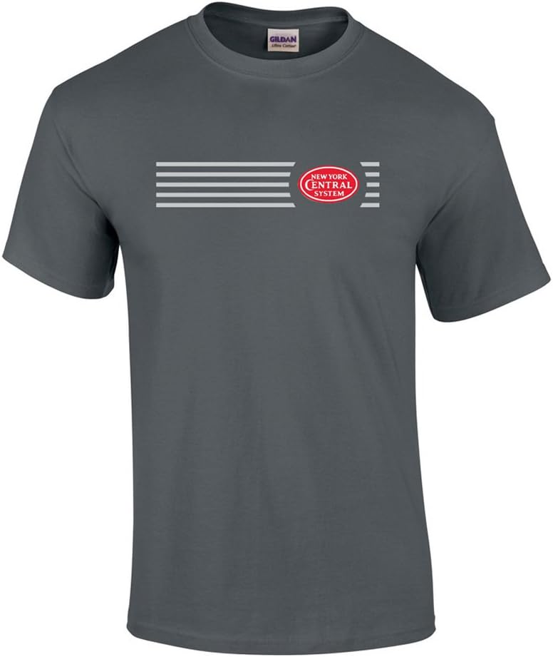 New York Central Railroad Red Logo Tee Shirts [tee29r] - Black