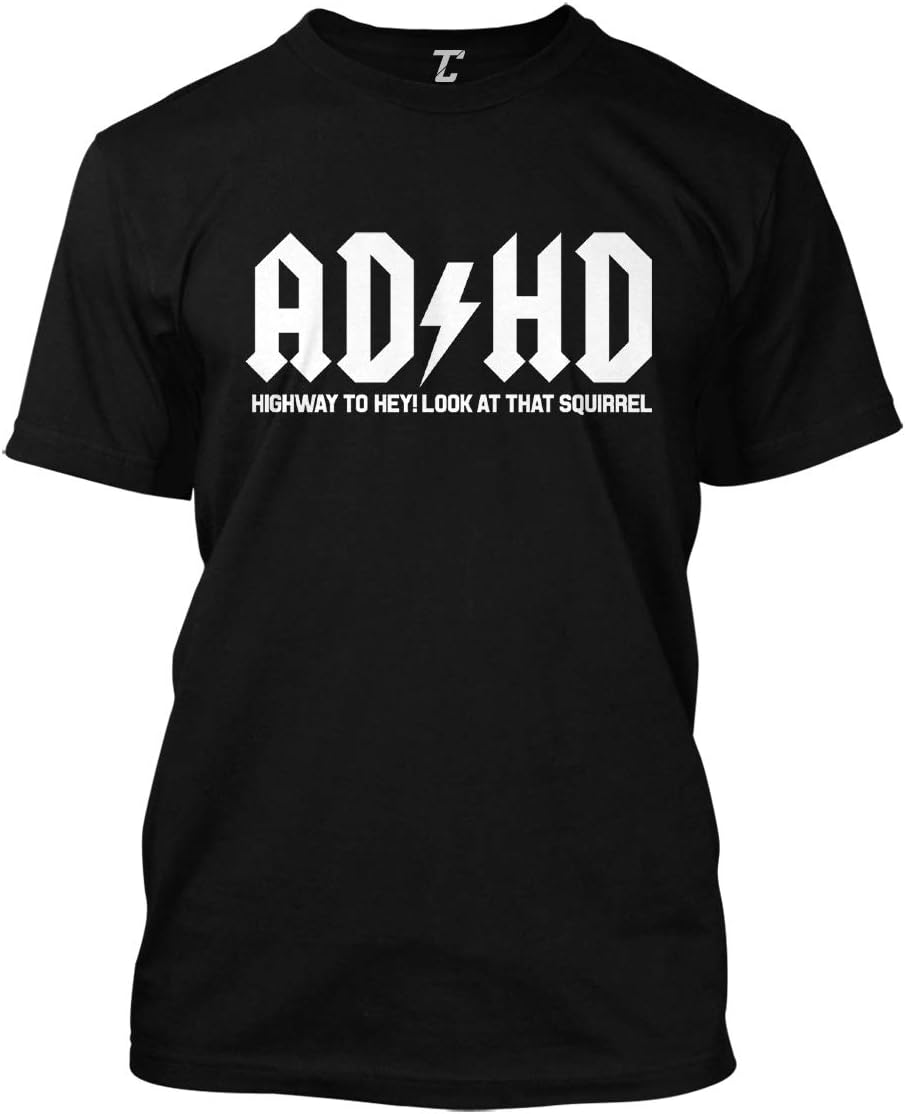 ADHD Highway to Hey Look! - Funny Band Men's T-Shirt - Black