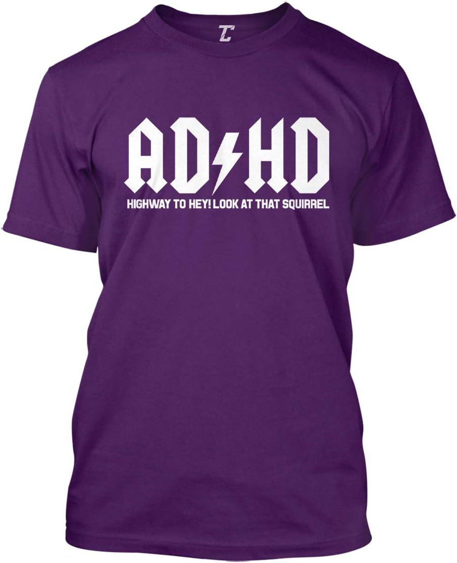 ADHD Highway to Hey Look! - Funny Band Men's T-Shirt - Purple
