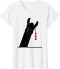 Women's Llama Head Swiss International Funny Christmas Novelty T-Shirt - White