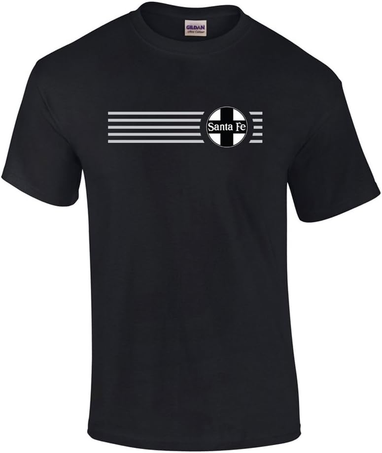 Santa Fe Railroad Black Cross Logo Tee Shirts [tee120] - Black