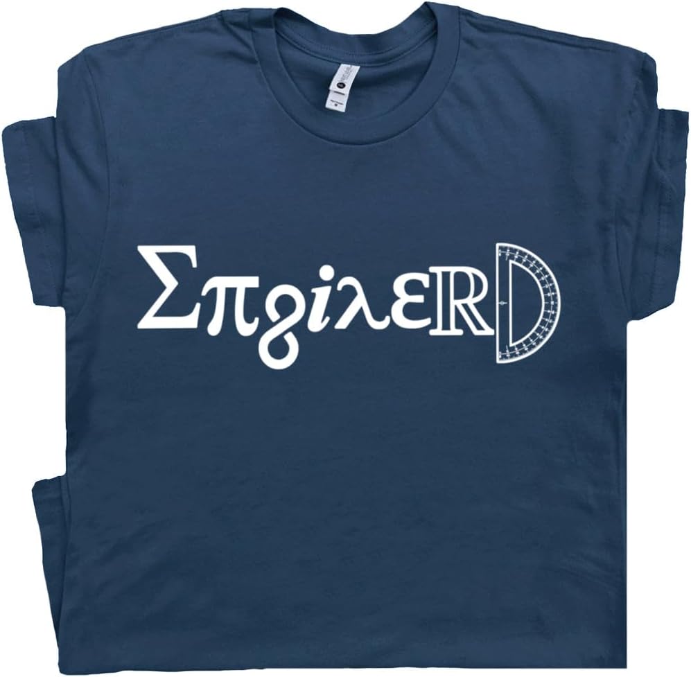 Enginerd Engineer T Shirt Funny Engineering Math Humor Geek Pi Graphic Tee - Blue