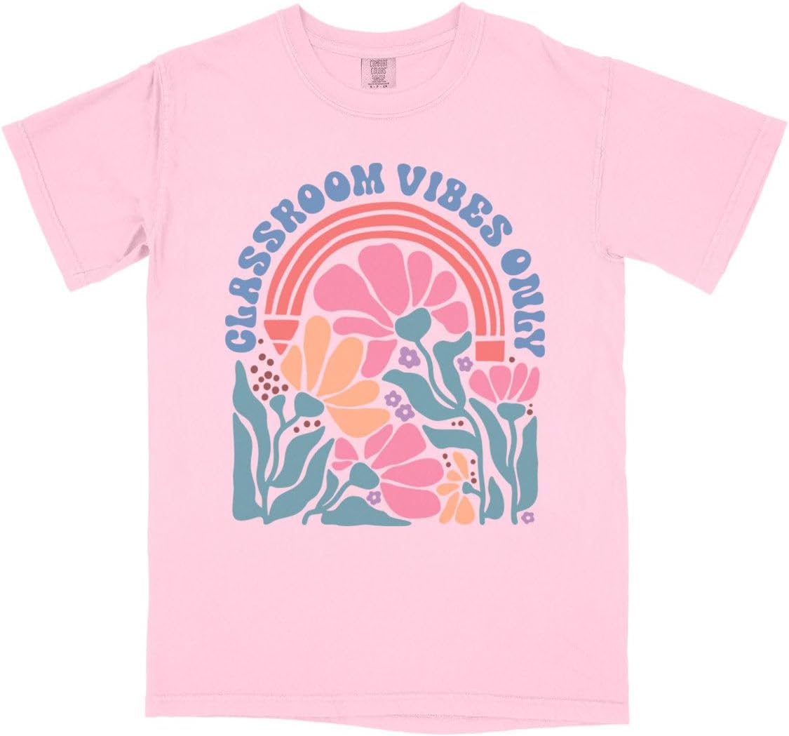 Classroom Vibes Only Comfort Colors Short Sleeve Tee Unisex - Blossom