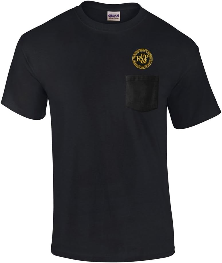 Richmond Fredericksburg and Potomac Railroad Embroidered Pocket Tee [p99] - Black