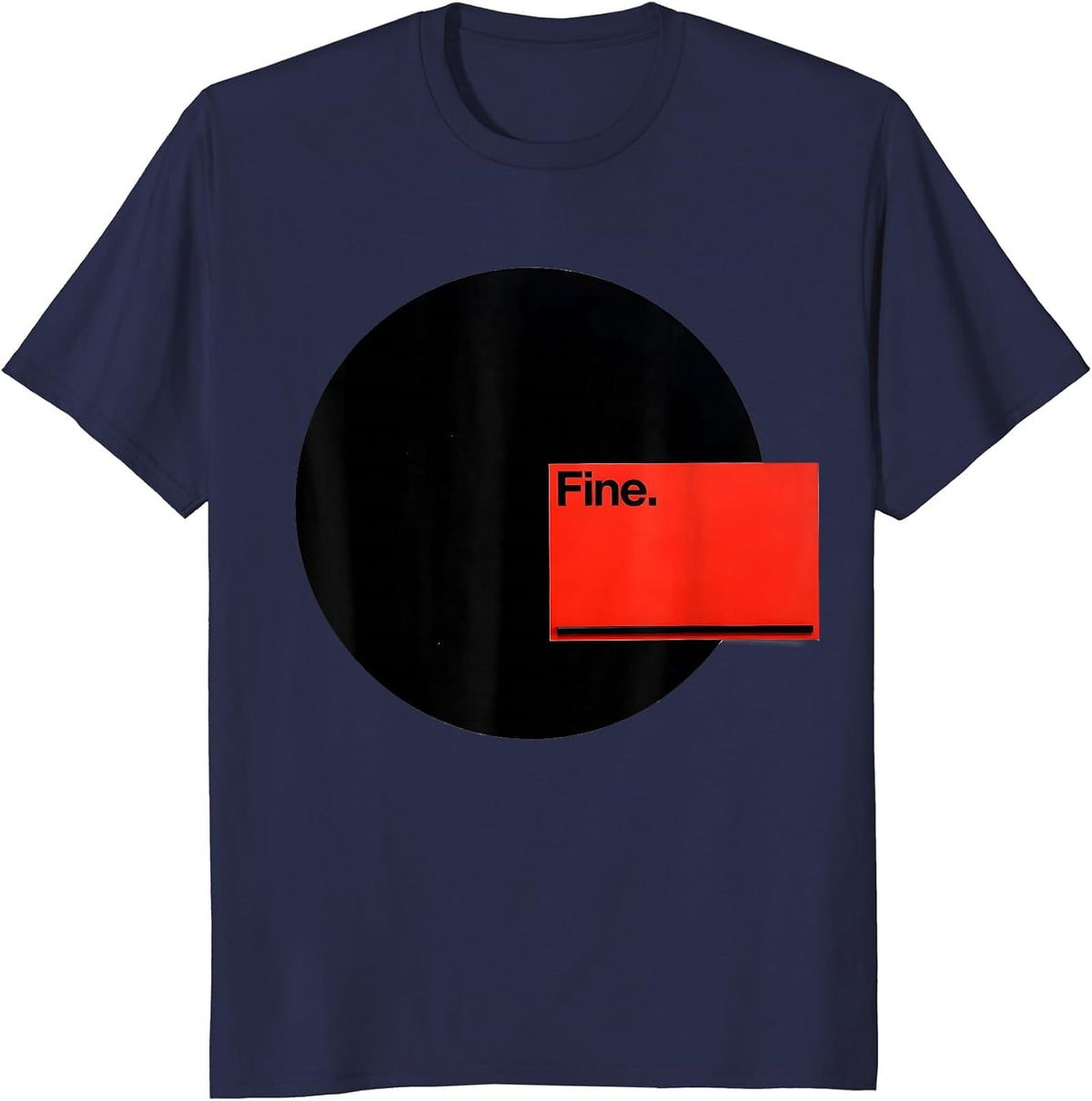 Fine Swiss International Grammar Police Punctuation Humor T-Shirt - Navy Blue