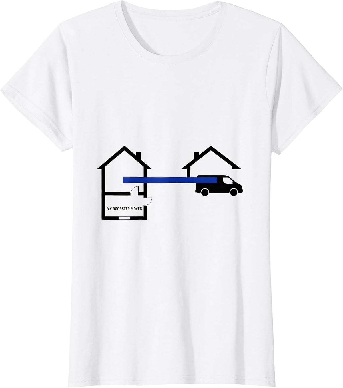 My Doorstep Moves Retro Van Life Campervan Road Trip Pride T-Shirt - White