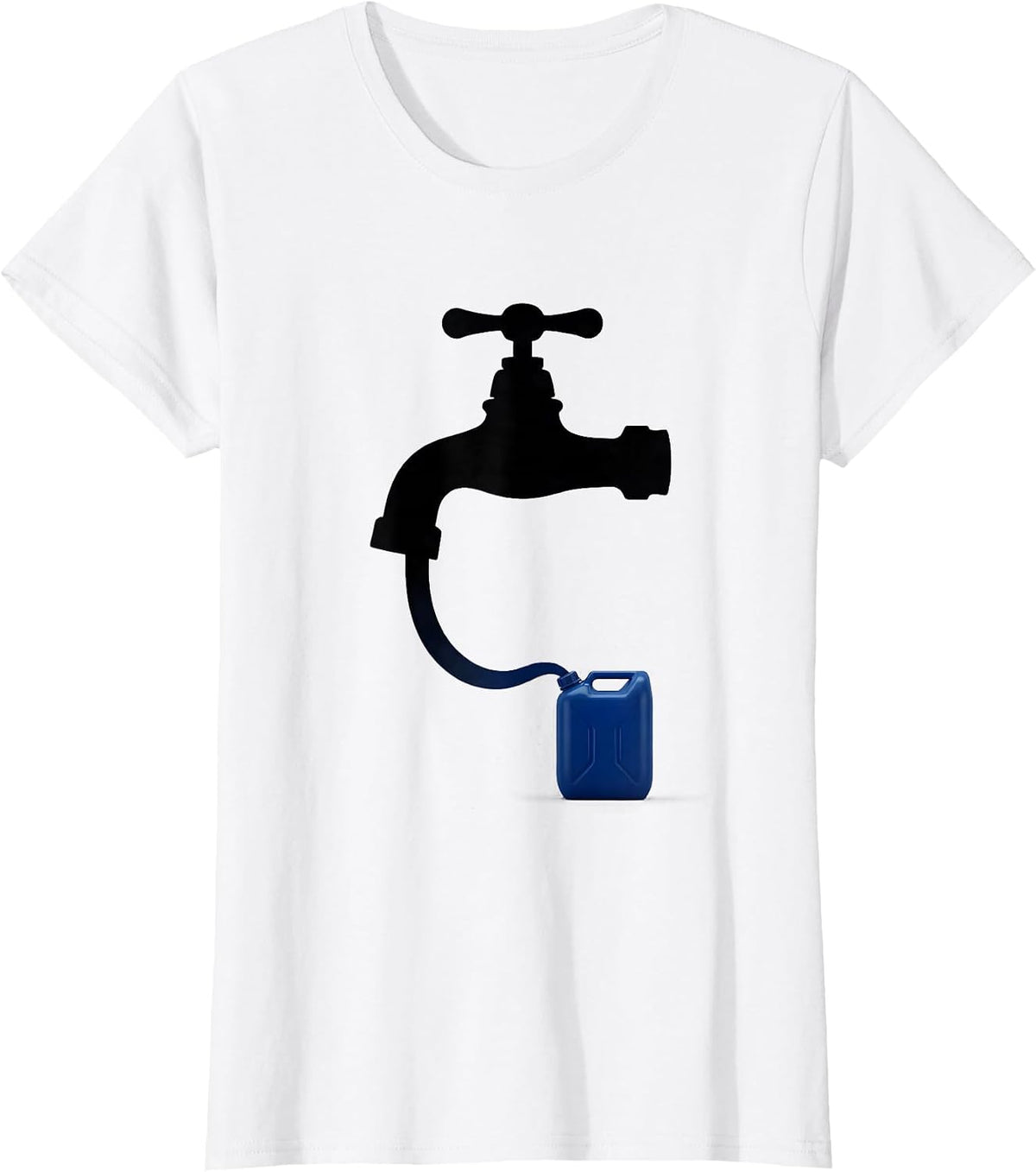 Faucet Jerry Can Minimalist Van Life Nomad T-Shirt - White