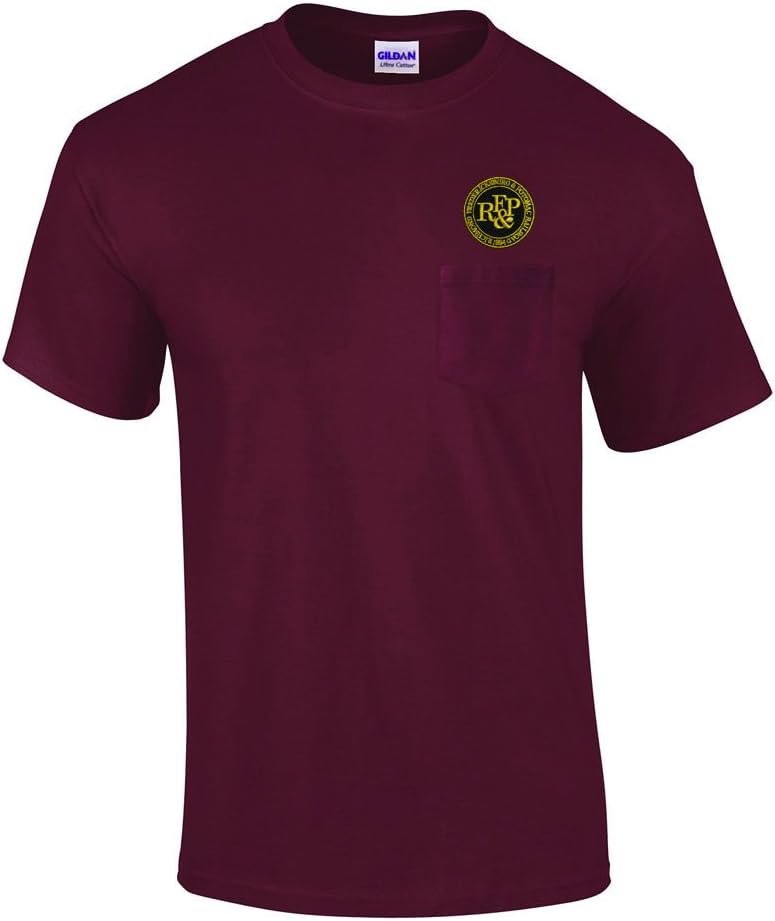Richmond Fredericksburg and Potomac Railroad Embroidered Pocket Tee [p99] - Maroon