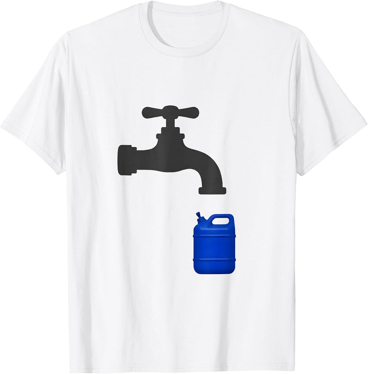 Men's Faucet Jerry Can Minimalist Van Life Nomad T-Shirt - White