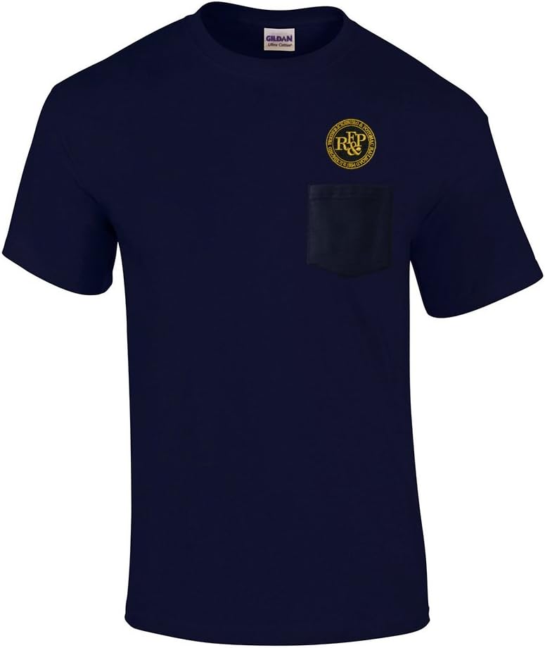 Richmond Fredericksburg and Potomac Railroad Embroidered Pocket Tee [p99] - Navy
