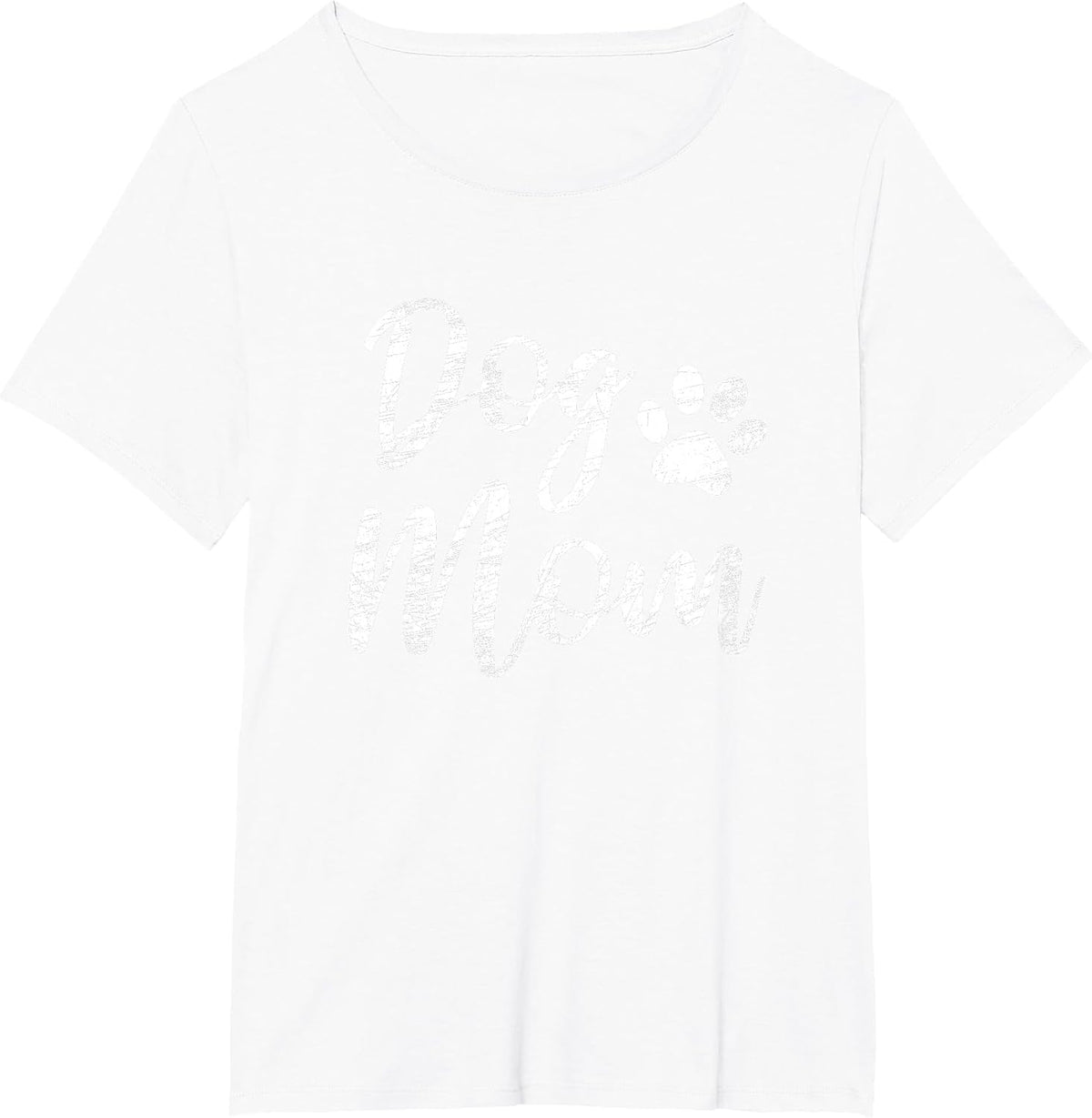 Dog Mom - Vintage/Worn Design - Funny Dog Paw - Classic T-Shirt - White