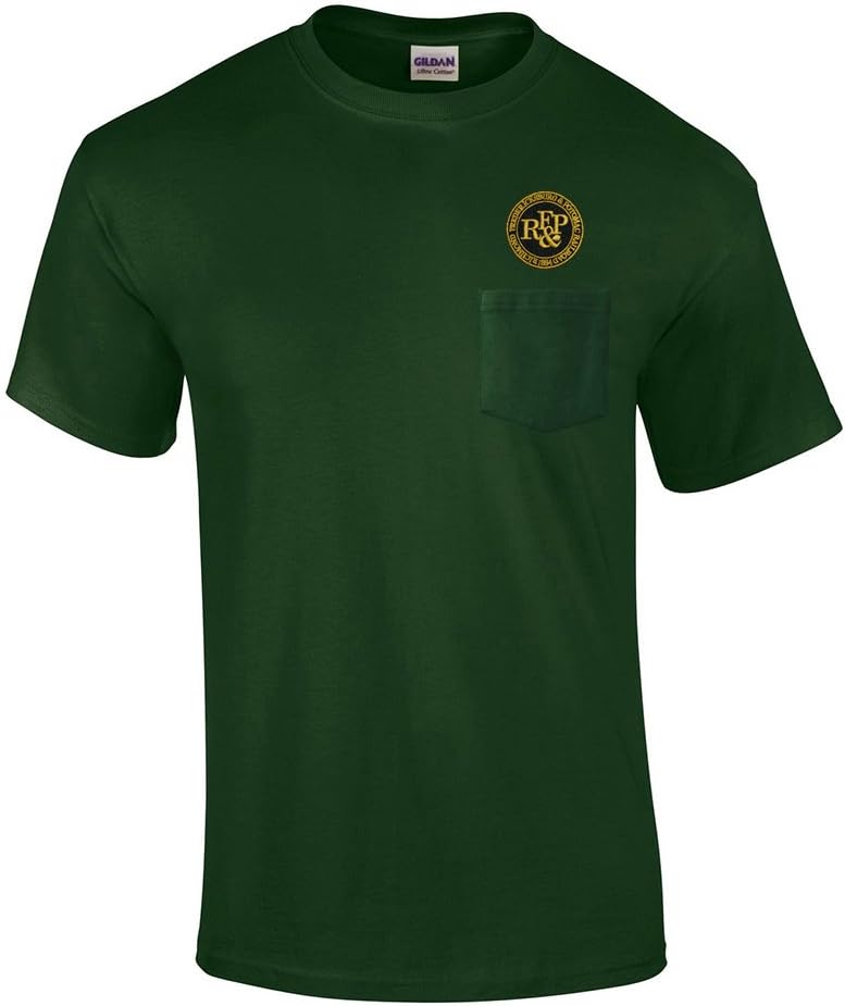Richmond Fredericksburg and Potomac Railroad Embroidered Pocket Tee [p99] - Forest Green