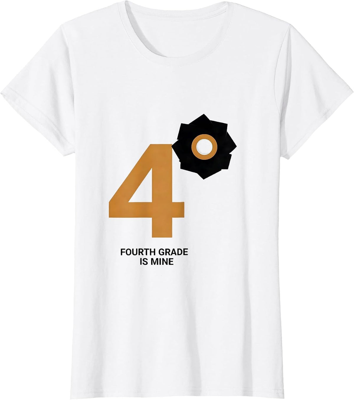 Fourth Grade Is Mine Leopard Teacher Back To School Girl T-Shirt - White