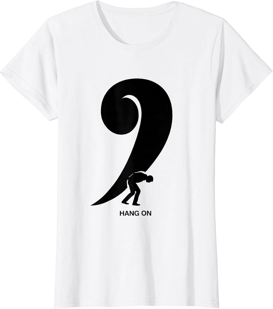 Women's Hang On Funny Grammar Police Punctuation Humor Teacher Gift T-Shirt - White