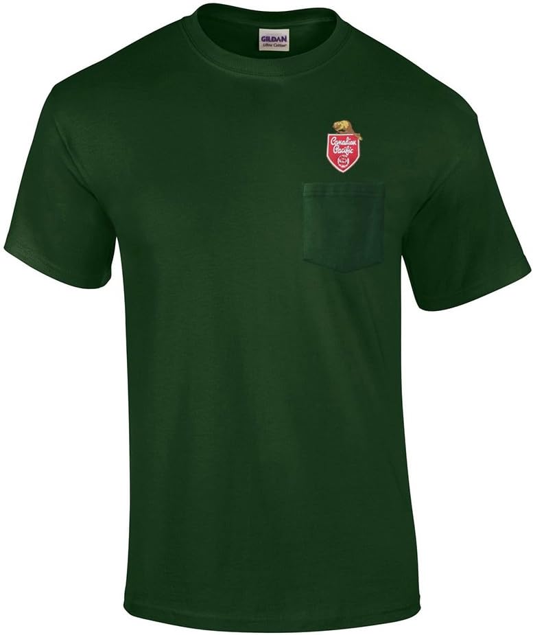 Daylight Sales Canadian Pacific Railway Embroidered Pocket Tee [p75] - Forest Green