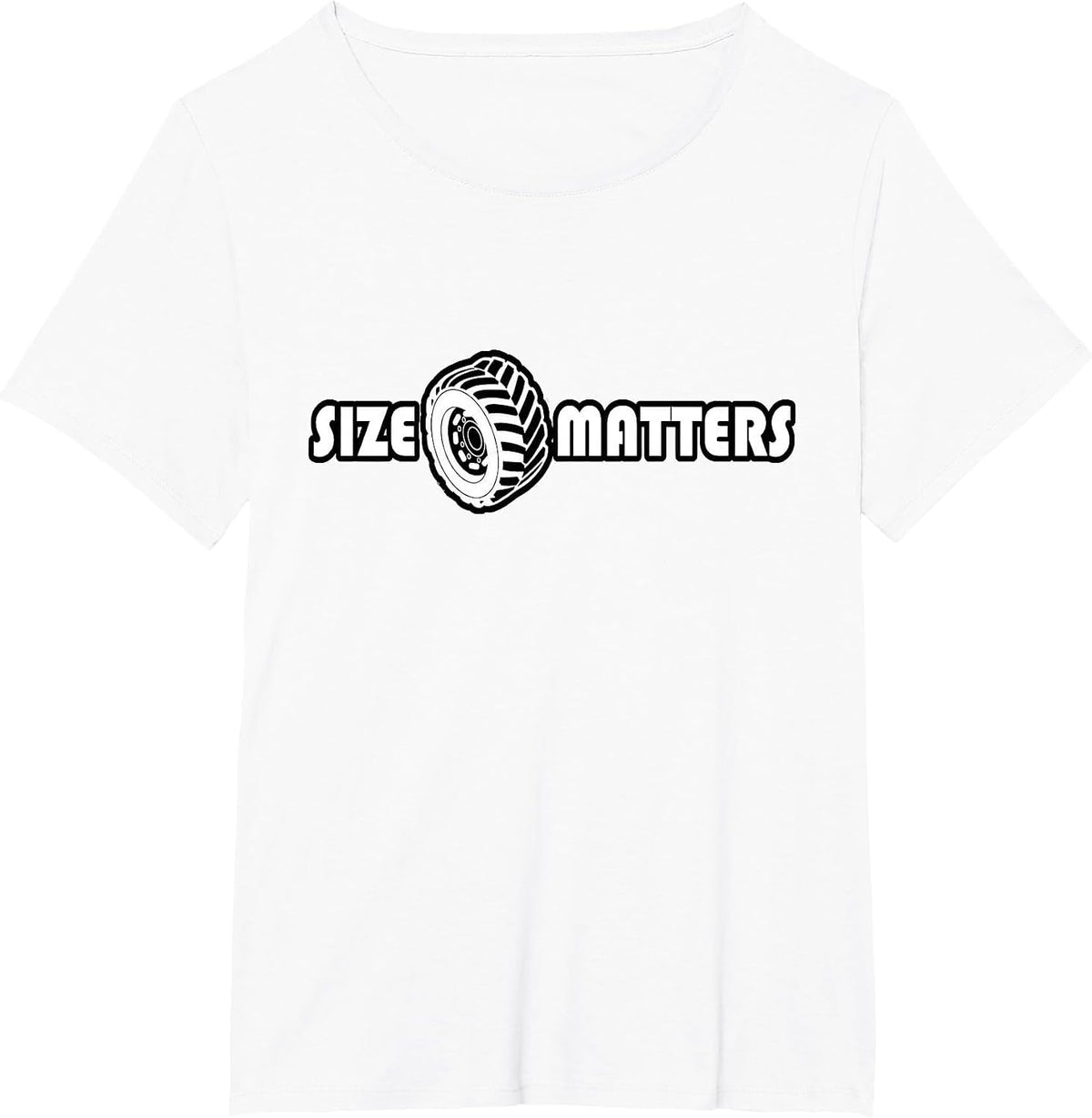 Size Matters Shirt Tire Car Guy Shirt Off Road T-Shirt - White