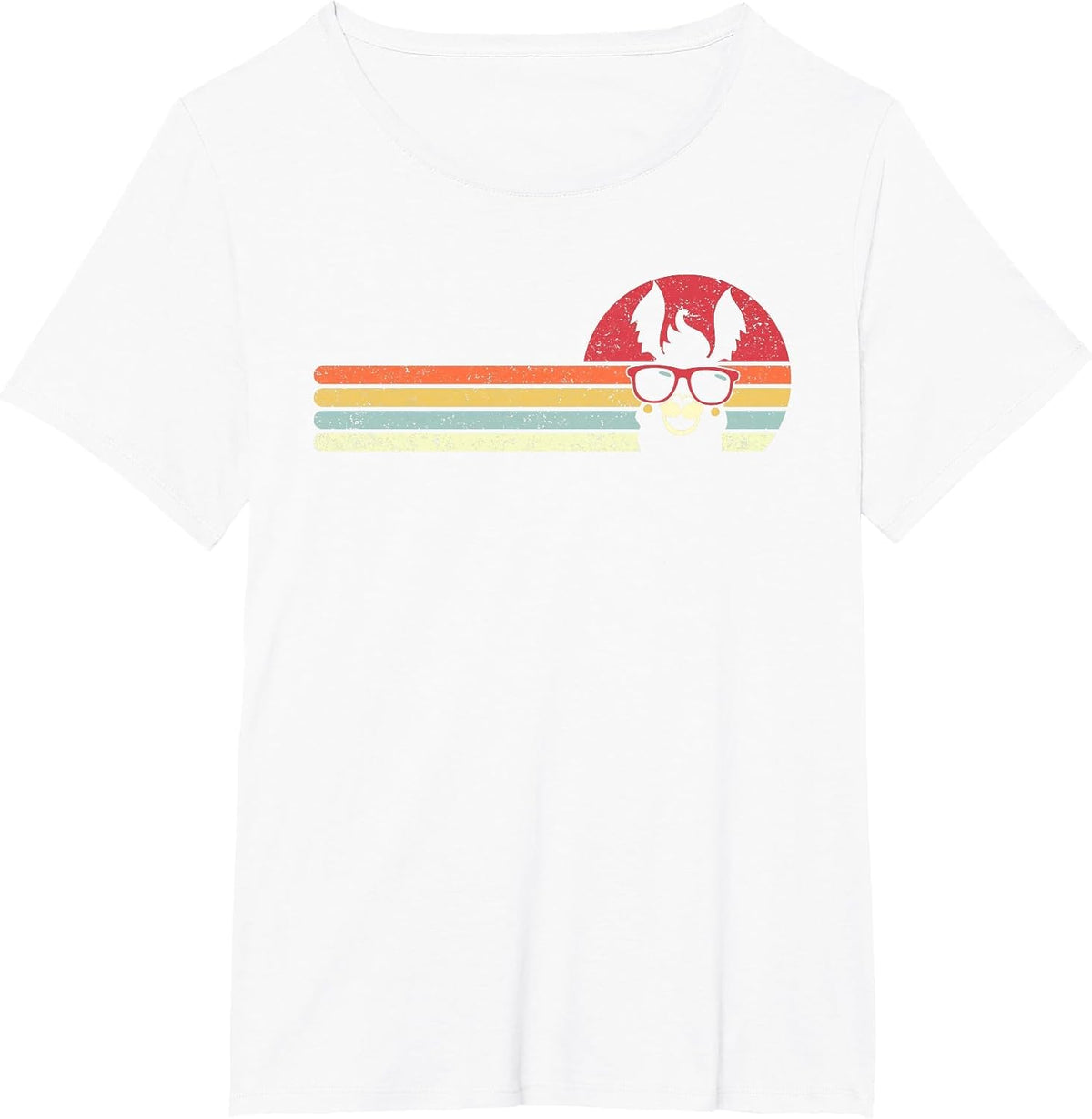 Llama, Retro Style Alpaca T-Shirt - White