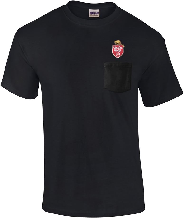 Daylight Sales Canadian Pacific Railway Embroidered Pocket Tee [p75] - Black