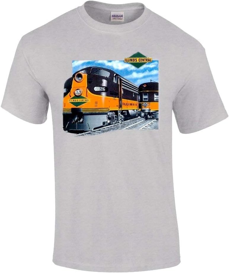 Daylight Sales Illinois Central Authentic Railroad T-Shirt Tee Shirt [10007] - Kids Grey