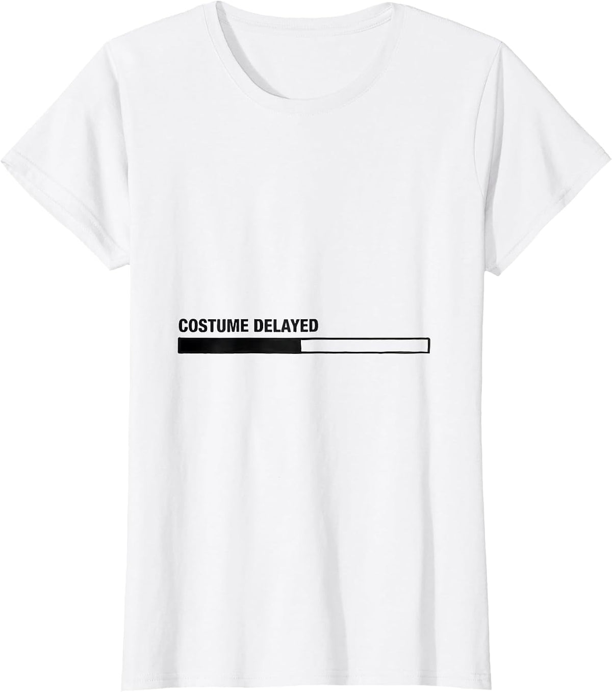 Costume Delayed Minimalist Halloween Joke T-Shirt - White