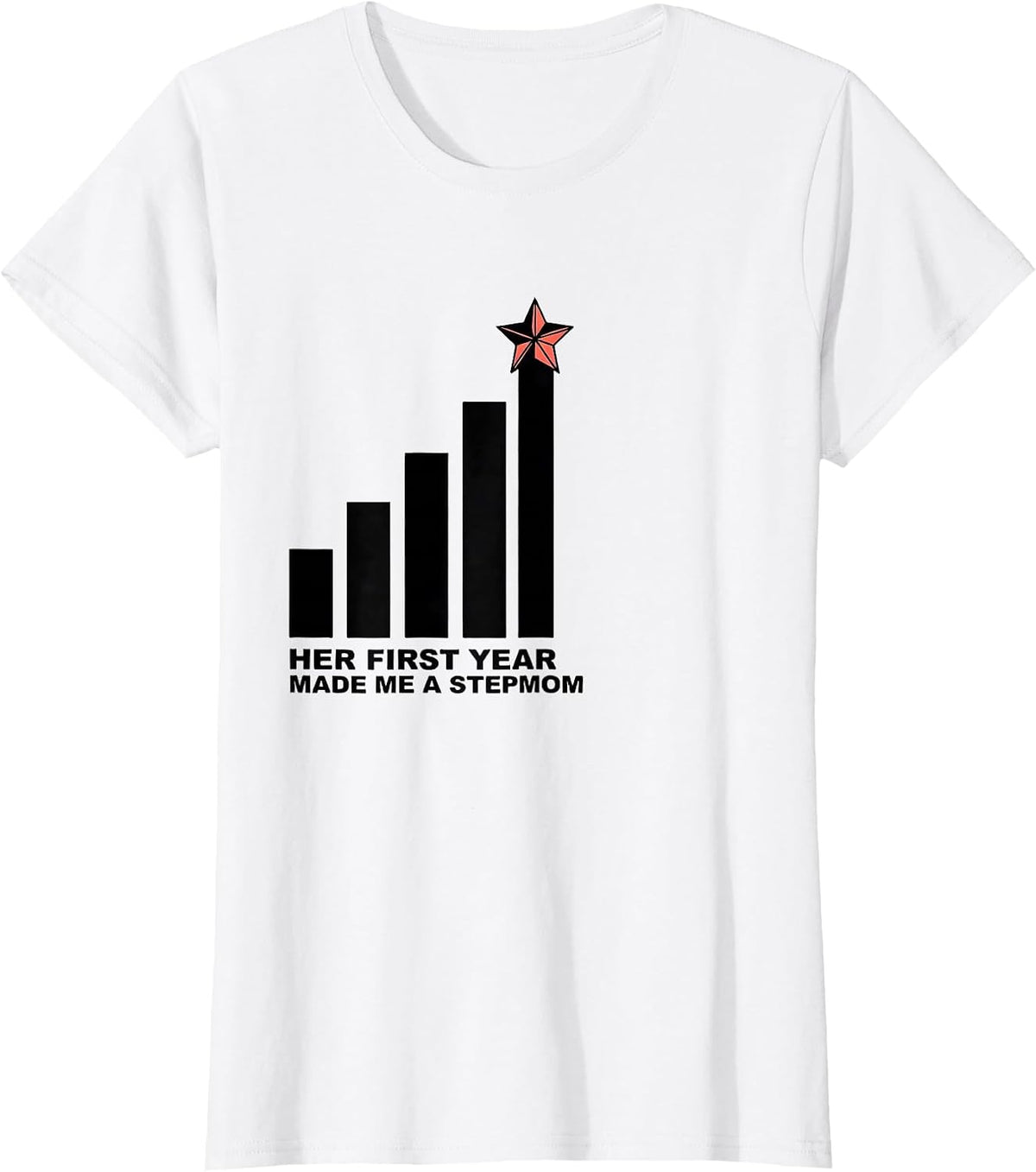 Her First Year Made Me A Stepmom Family Matching Birthday T-Shirt - White