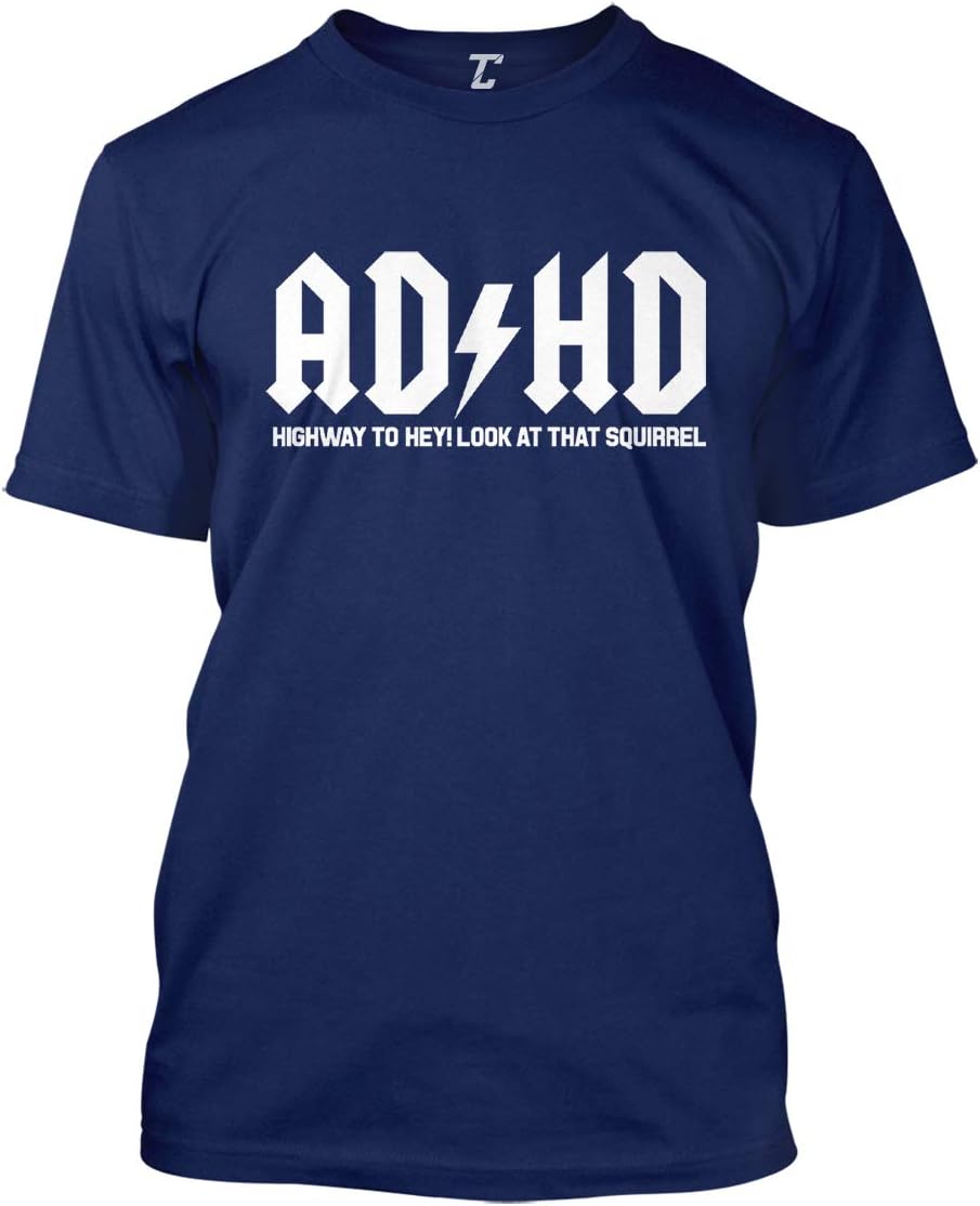ADHD Highway to Hey Look! - Funny Band Men's T-Shirt - Navy