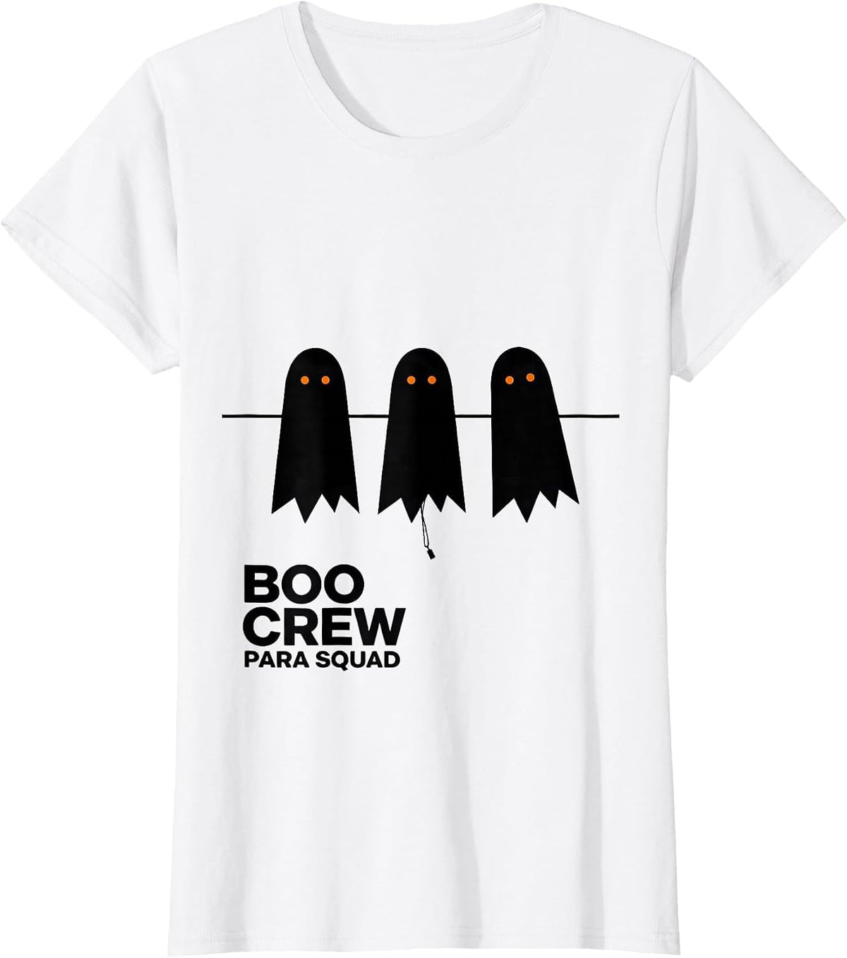 Boo Crew Para Squad SpEd Paraprofessional Halloween Ghost T-Shirt - White