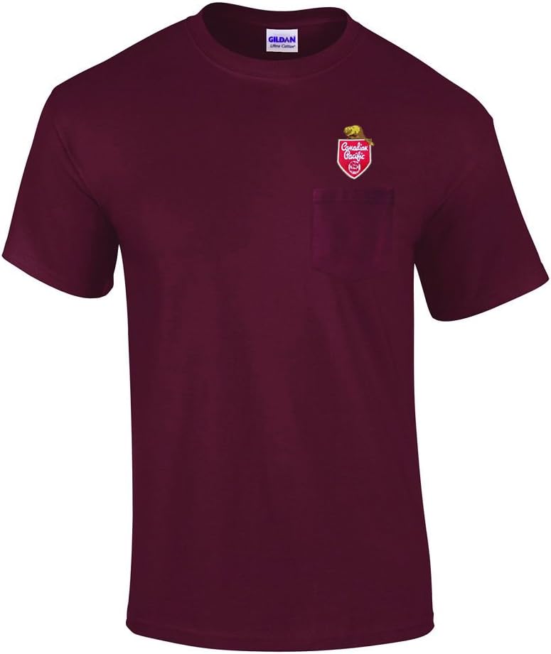 Daylight Sales Canadian Pacific Railway Embroidered Pocket Tee [p75] - Maroon