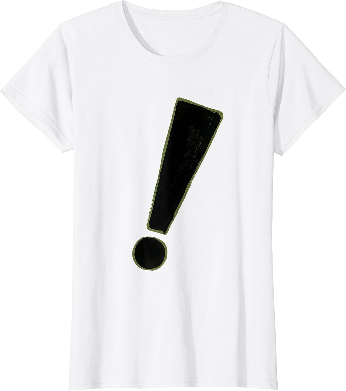 Sentinel Exclamation Mark Funny Grammar Teacher Humor T-Shirt - White