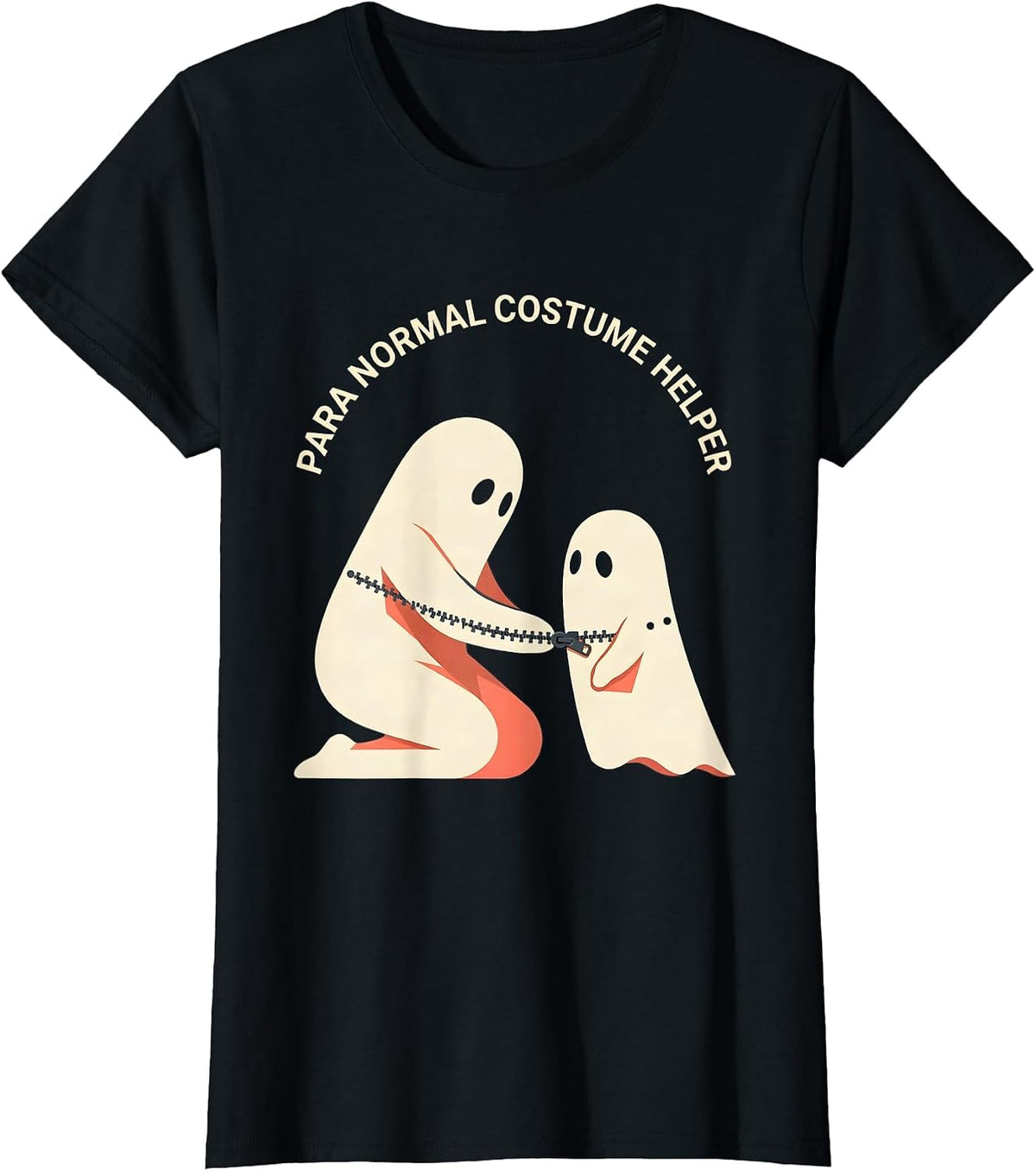 Women's Para Normal Costume Helper Funny Paraprofessional Halloween T-Shirt - Black