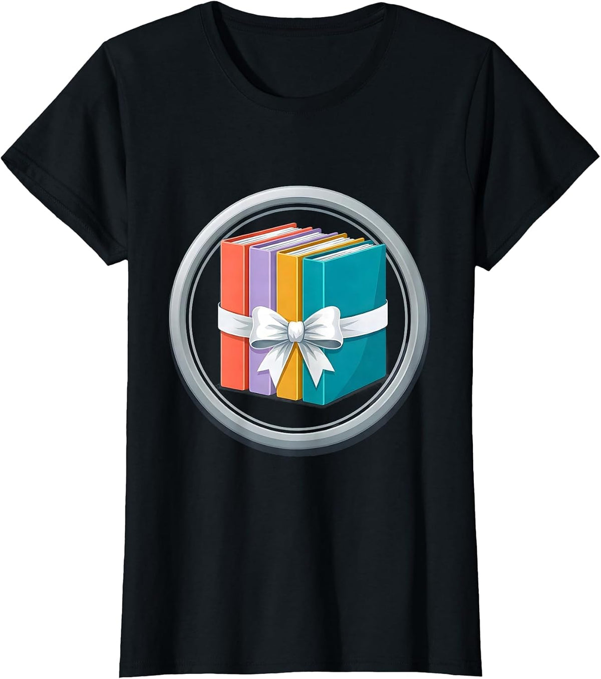 Women's Paraprofessional Colorful Lesson Binders Graphic T-Shirt - Black
