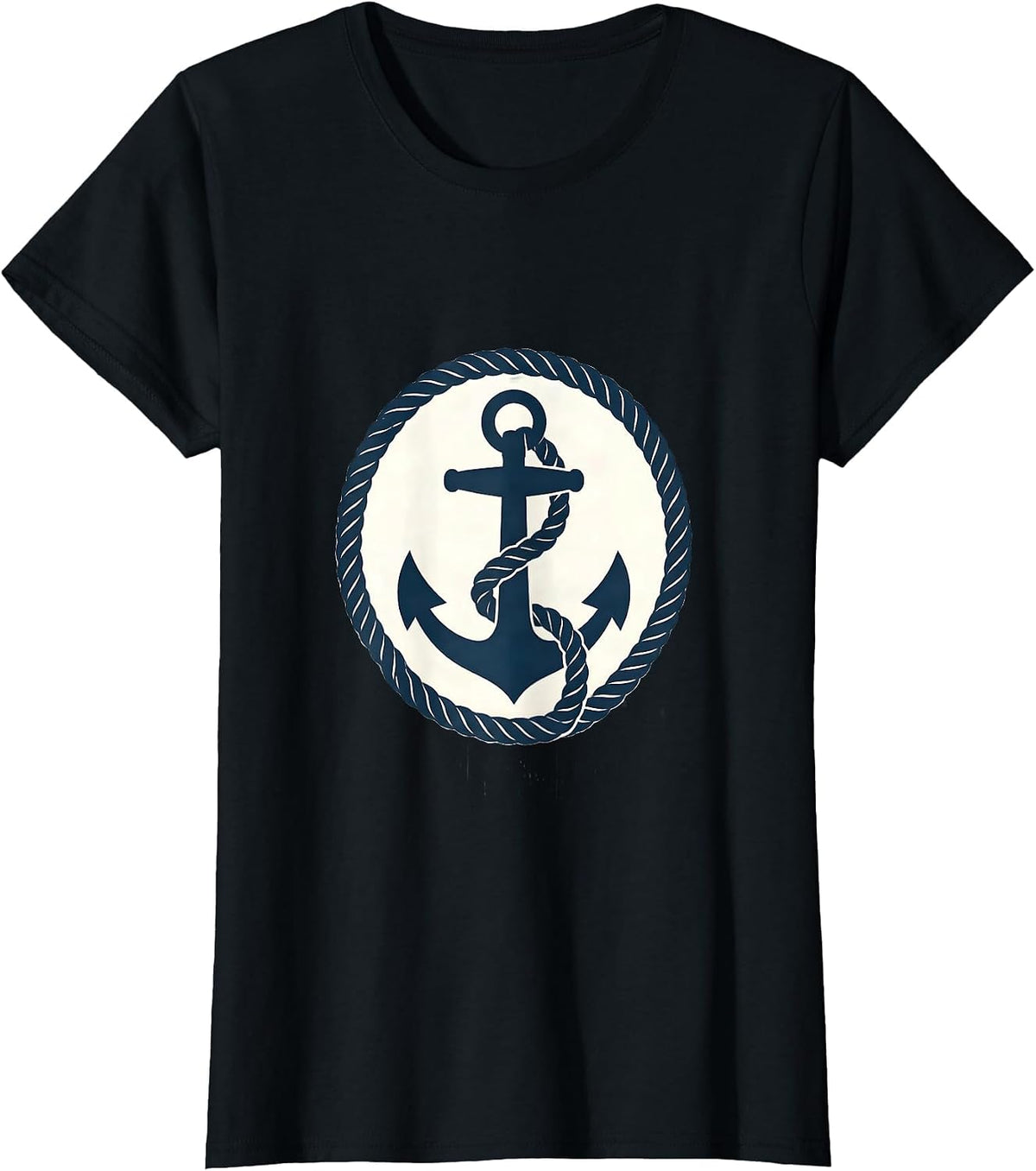 School Counselor Anchor Lifeline Rope Graphic T-Shirt - Black