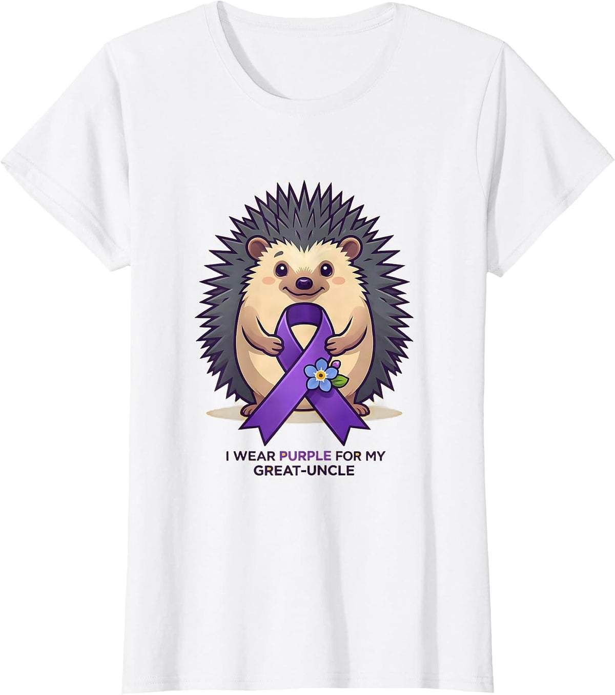 I Wear Purple For My Great-Uncle Alzheimer's Awareness T-Shirt - White