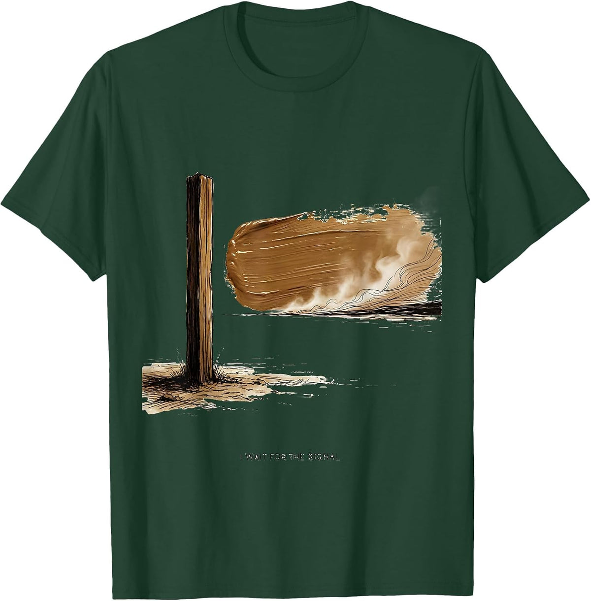 I Wait For The Signal Big Boy 4014 Train Vintage Steam T-Shirt - Dark Green