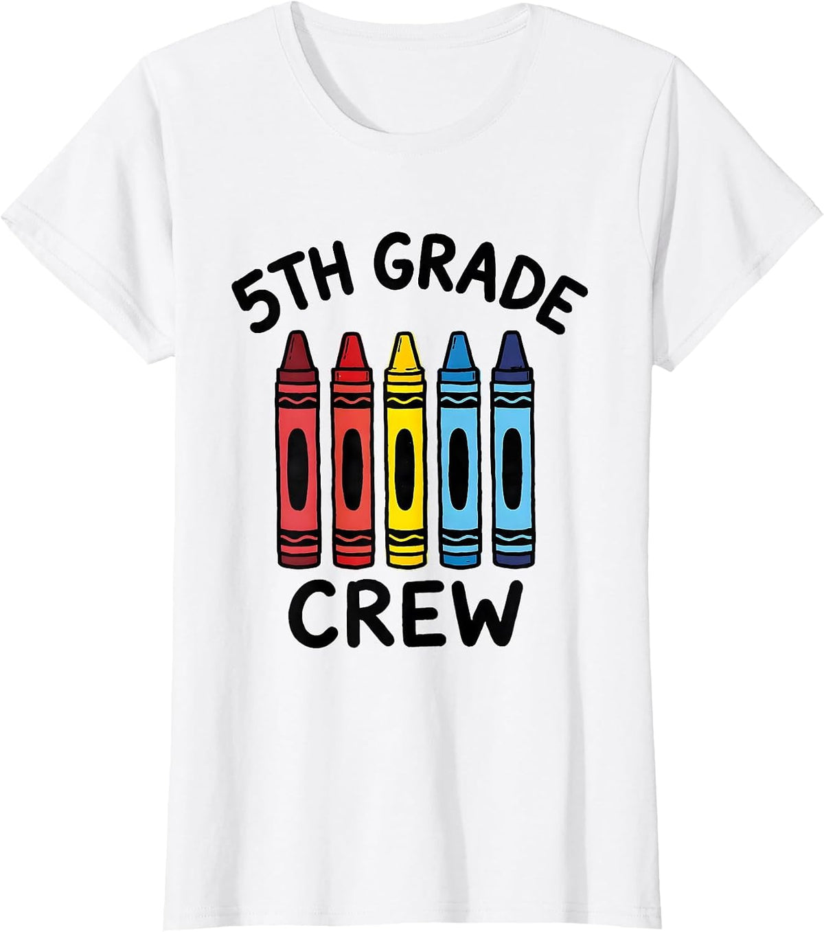 5th Grade Crew Funny Teacher Back To School Crew T-Shirt - White