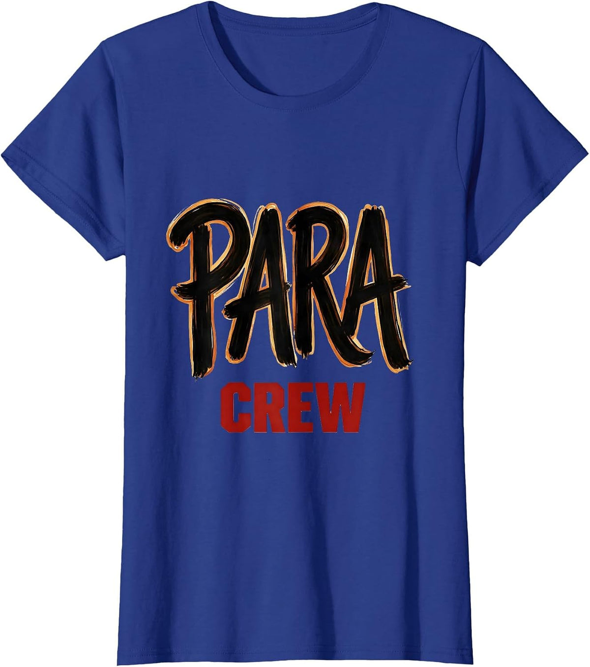 Women's Para Crew Heartfelt Paraprofessional Teacher Aide T-Shirt - Royal Blue