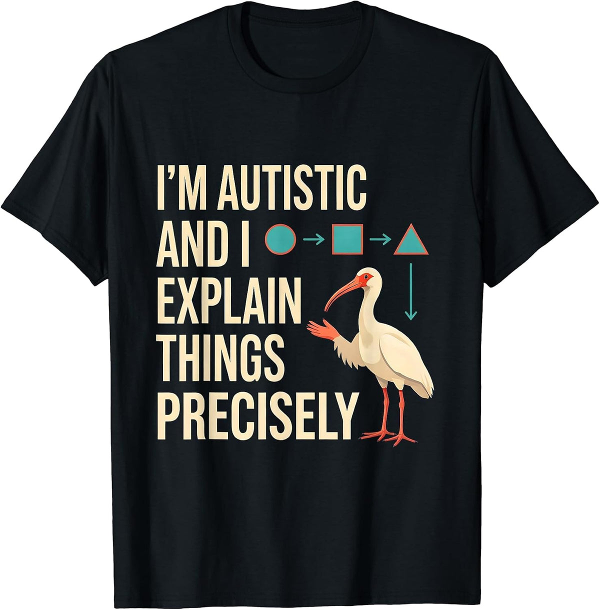 Men's I'm Autistic And I Explain Things Precisely Funny T-Shirt - Black