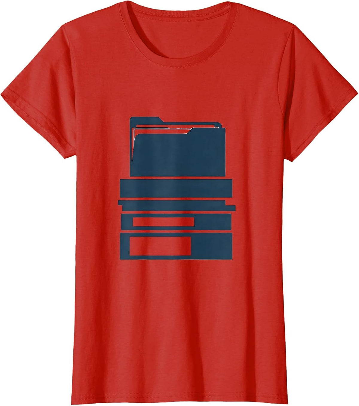 Paraprofessional Colorful Binders and Folders Graphic T-Shirt - Red