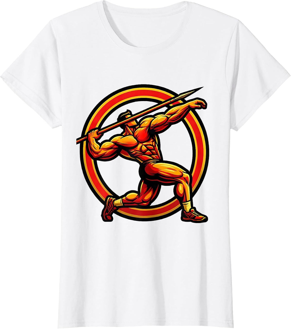 Women's Javelin Thrower Peak Release Athletic Graphic T-Shirt - White