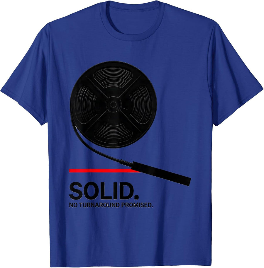 Solid. No Turnaround Promised Funny Car Guy Garage T-Shirt - Royal Blue