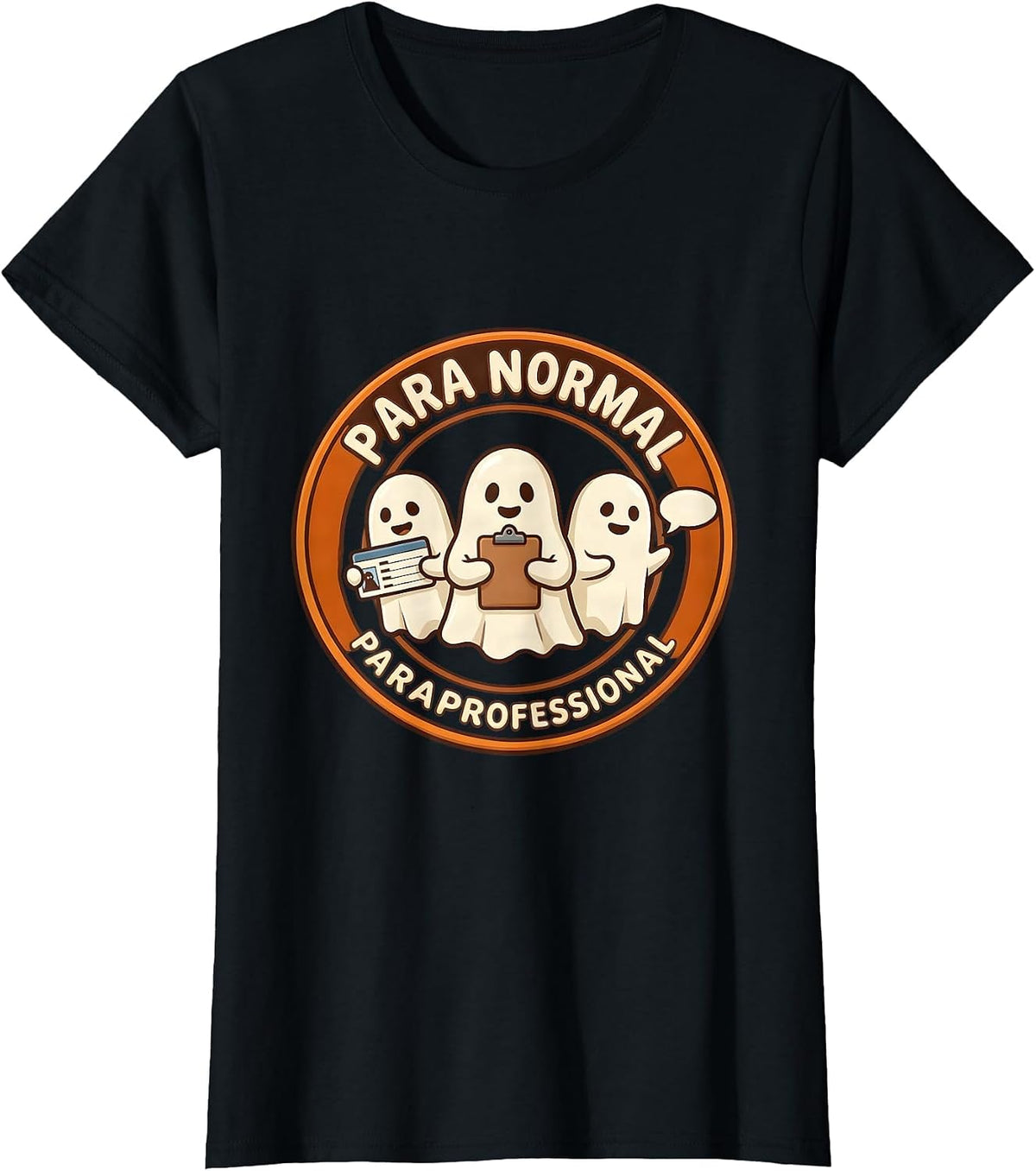 Women's Para Normal Paraprofessional Ghost Sped Teacher Aide T-Shirt - Black
