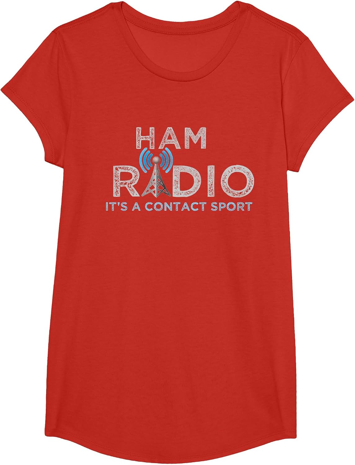 Ham Radio Its A Contact Sport Funny Ham Radio Tee T-Shirt - Girls Red