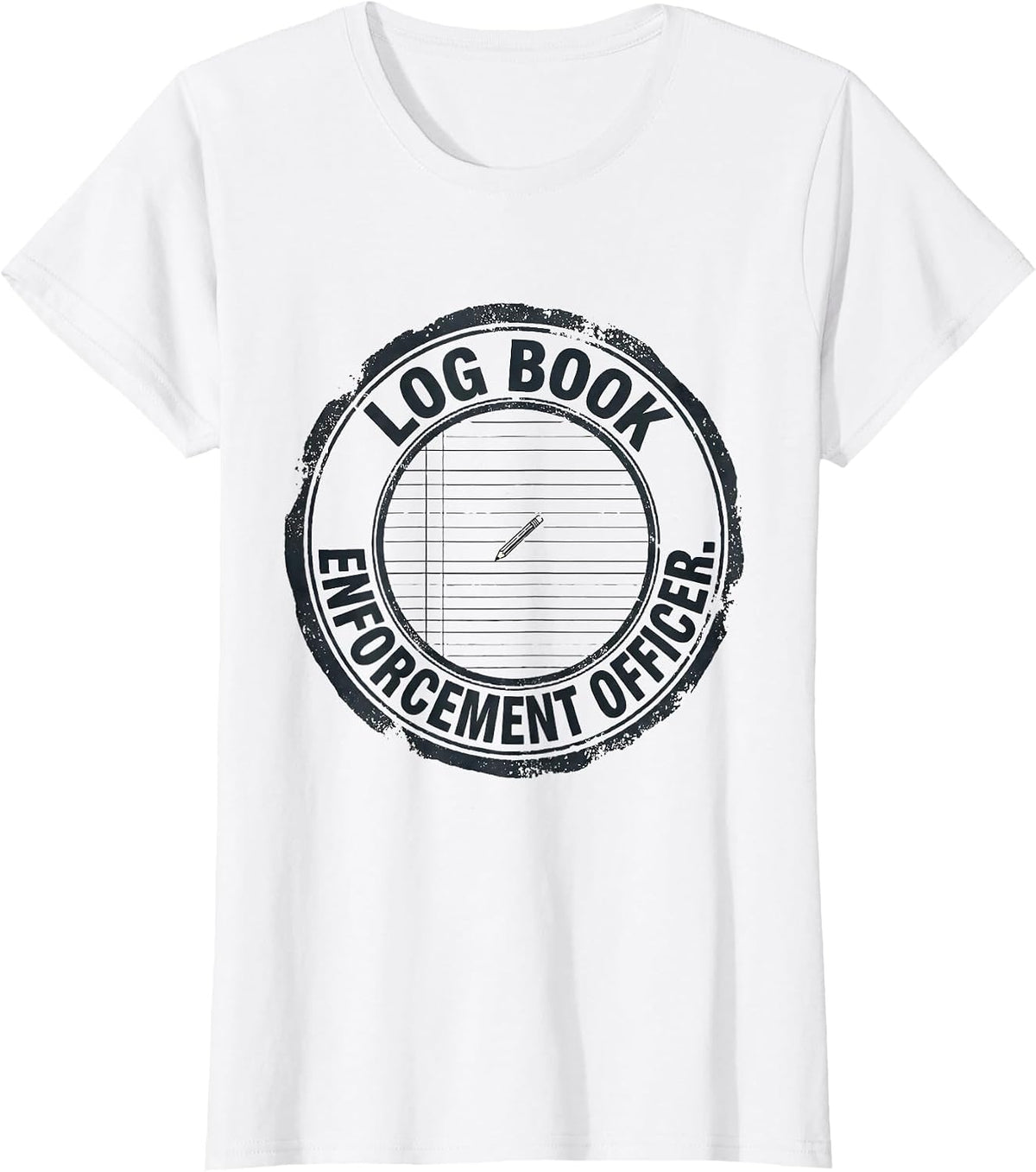 Log Book Enforcement Officer Funny Ham Radio Operator Hobby T-Shirt - White