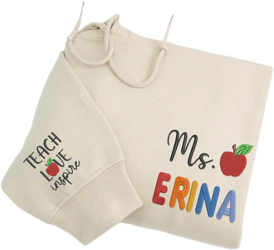 Custom Teacher Shirt, Personalized Teacher Tshirt Sweatshirt, 2026 Back to School Gift Teachers Appreciaton - Ds 10