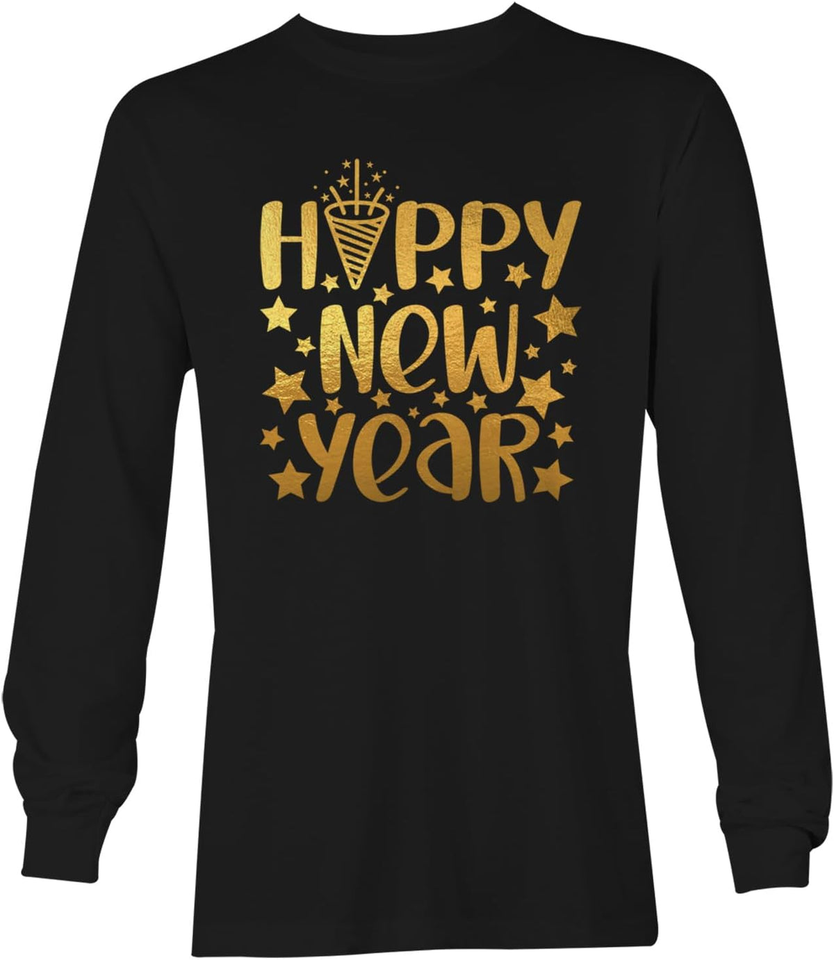 Happy New Year - Eve Party Ball Drop Unisex Long Sleeve Shirt - Black