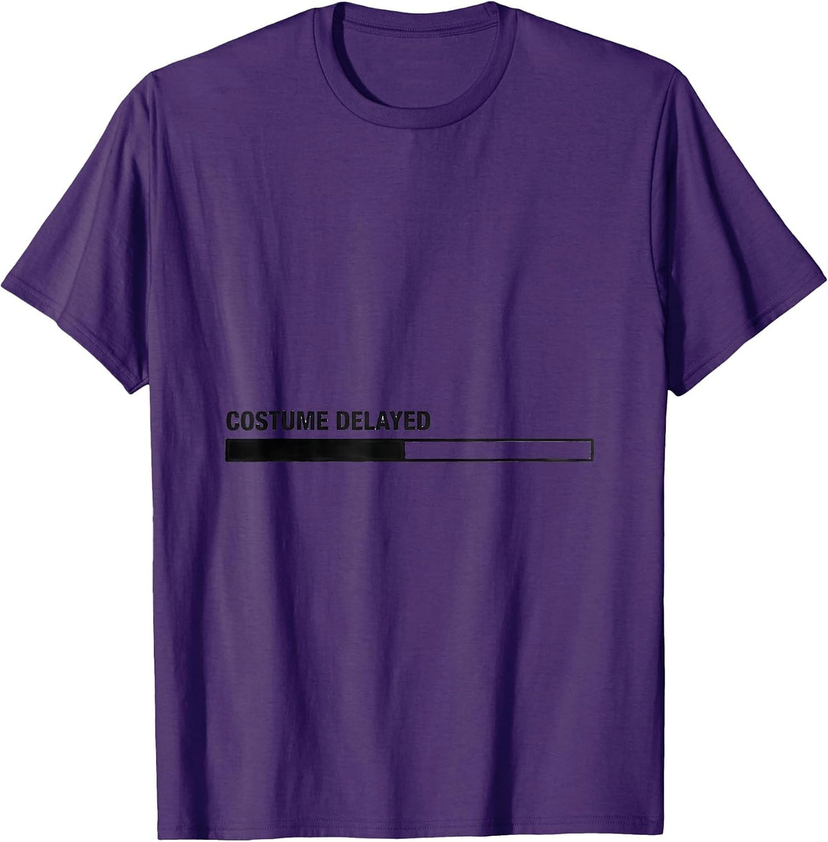 Costume Delayed Minimalist Halloween Joke T-Shirt - Purple