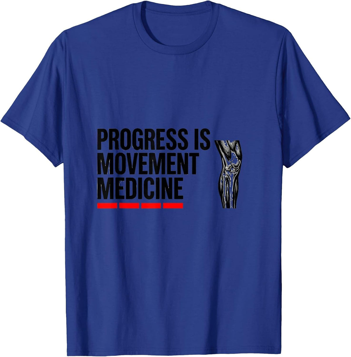 Men's Progress Is Movement Medicine Swiss International Physical T-Shirt - Royal Blue
