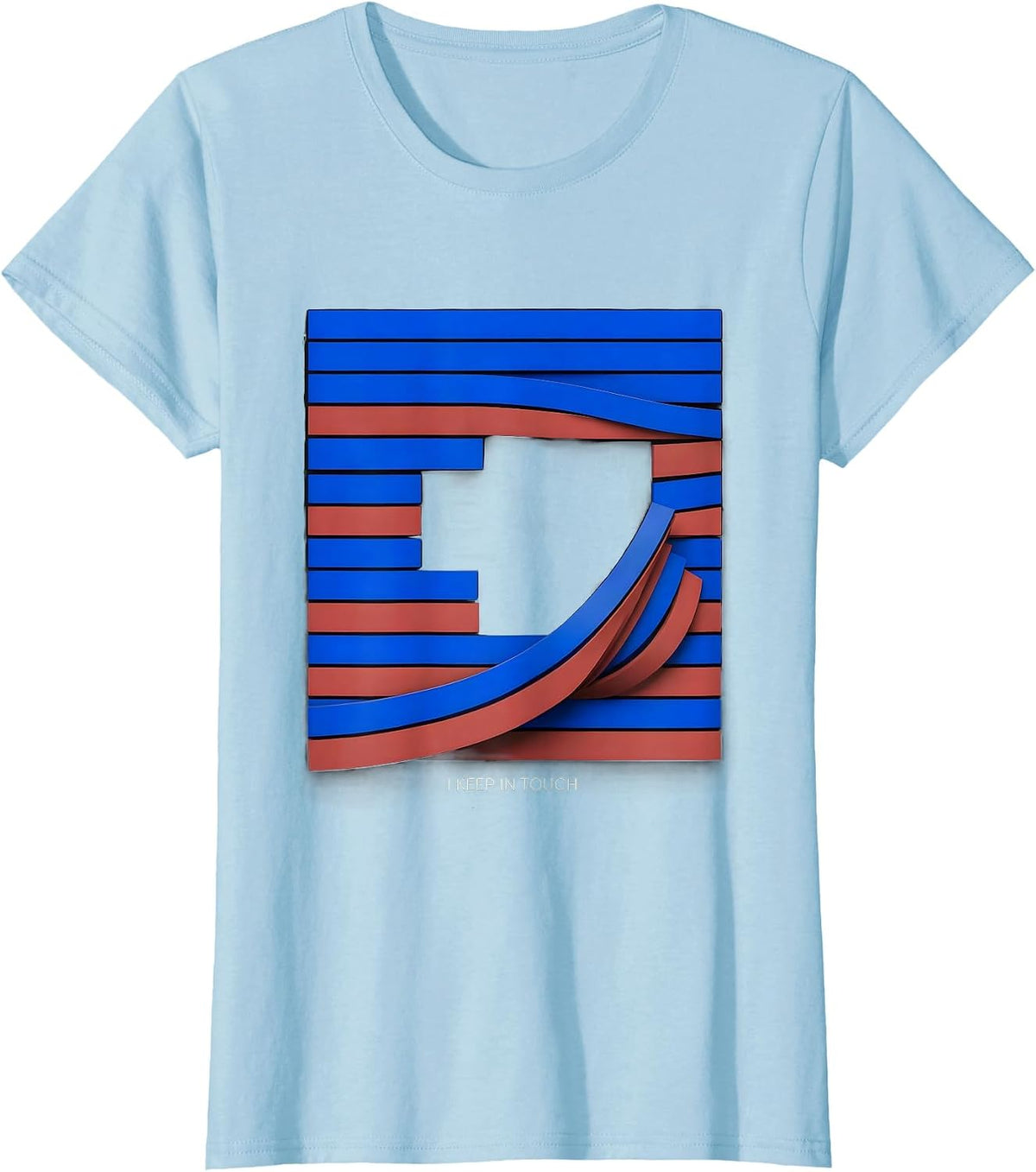 Women's I Keep In Touch Funny Ham Radio Operator Hobbyist Humor T-Shirt - Baby Blue